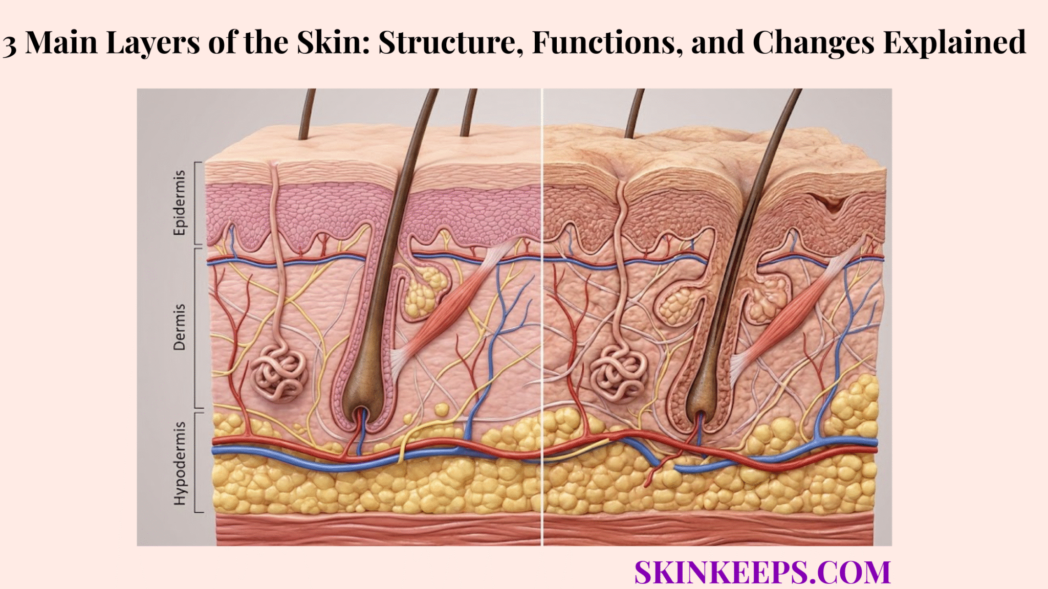 3 Main Layers of the Skin: Structure, Functions, and Changes Explained