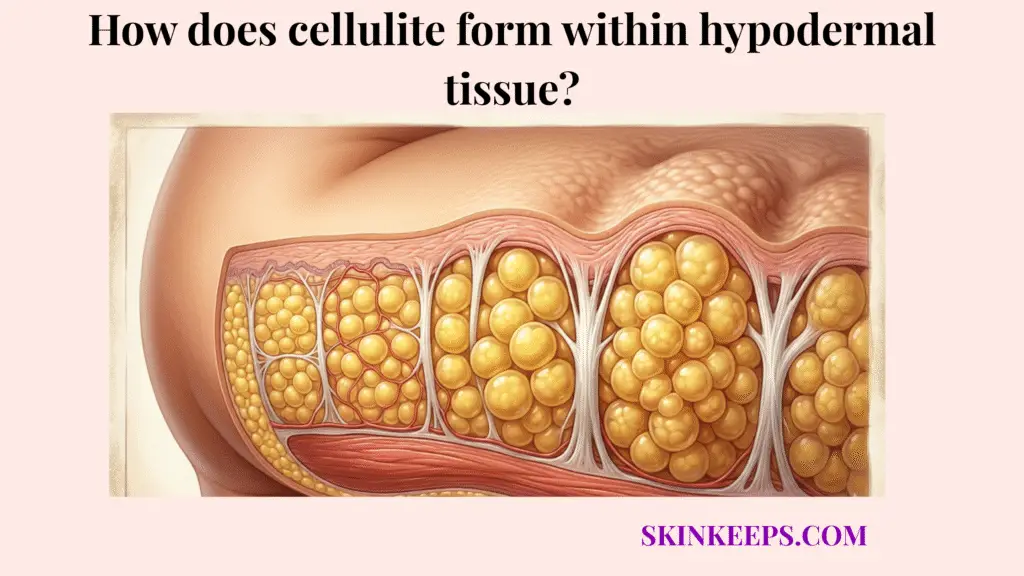 Cellulite form within hypodermal tissue