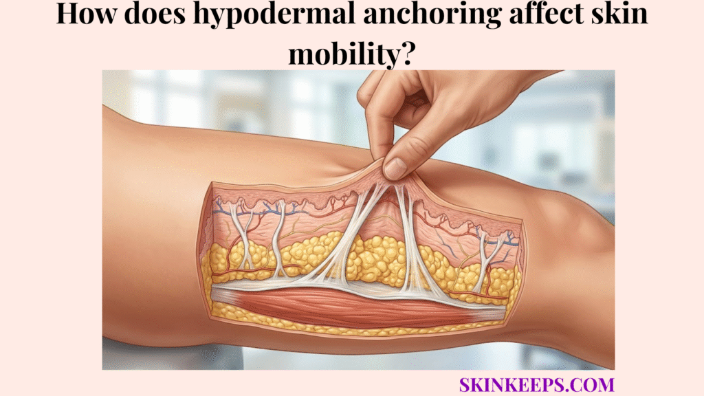 Hypodermal anchoring affect skin mobility