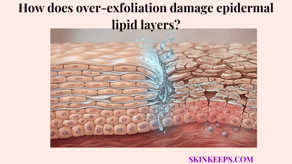 Over exfoliation damage epidermal lipid layers