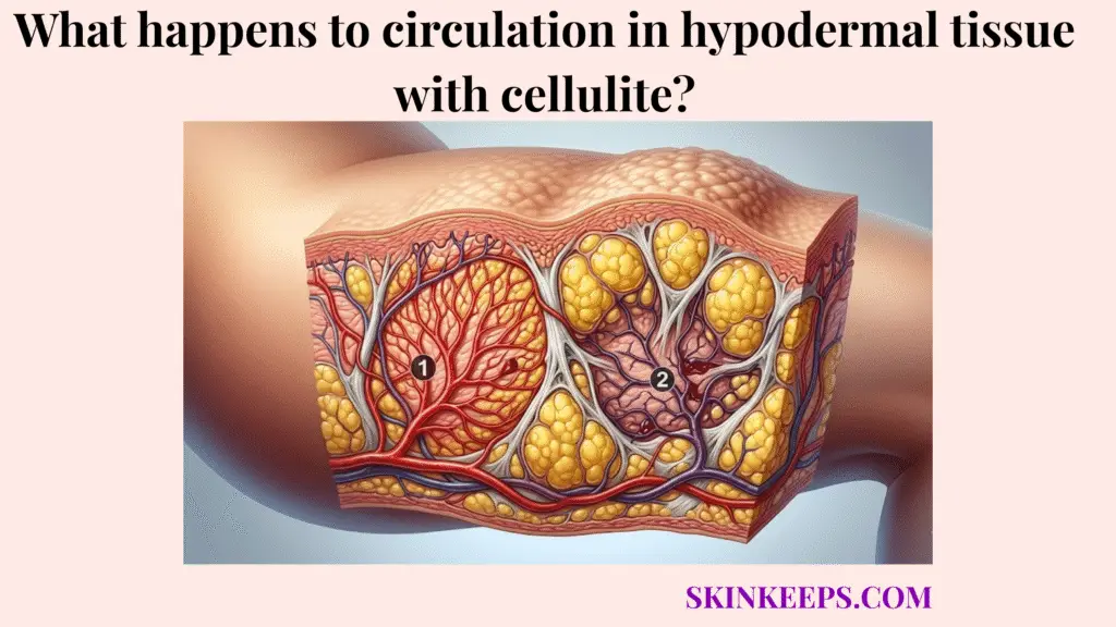 circulation in hypodermal tissue with cellulite