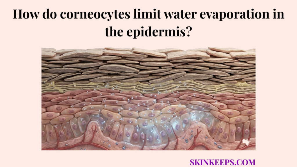 corneocytes limit water evaporation