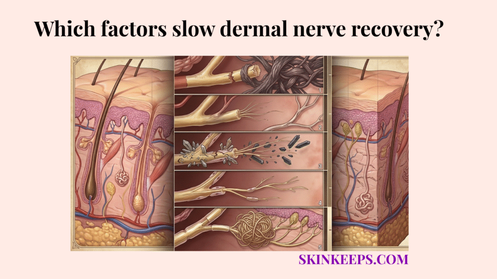 factors slow dermal nerve recovery