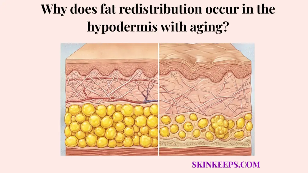 fat redistribution occur in the hypodermis with aging