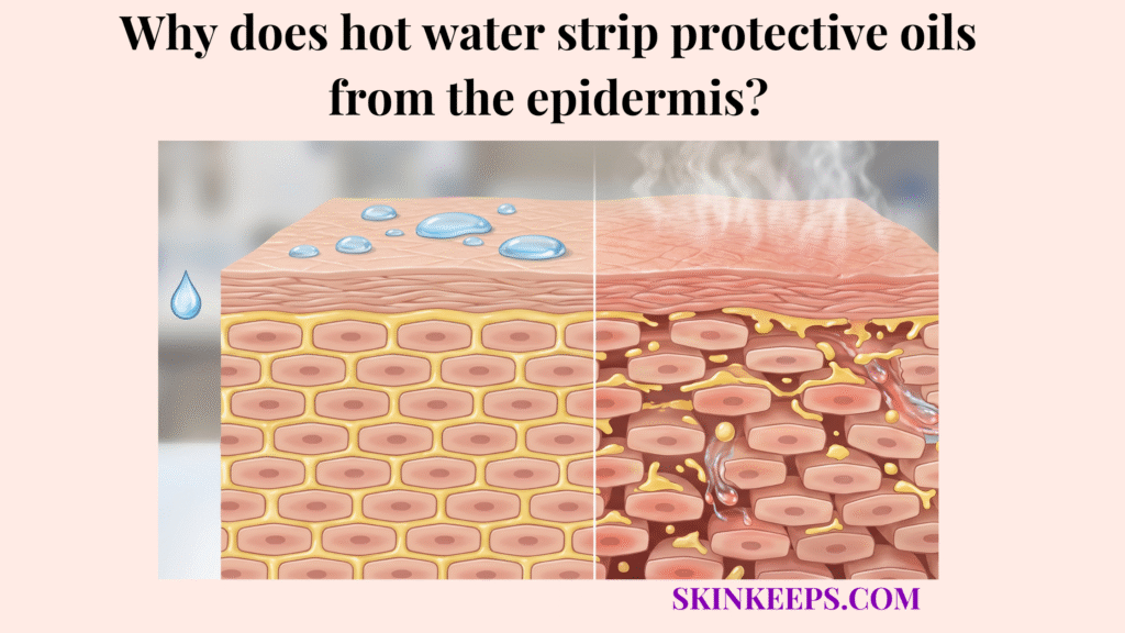 hot water strip protective oils from the epidermis