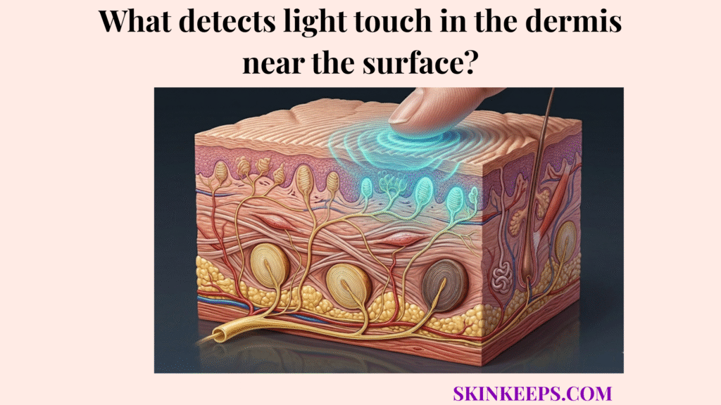 light touch in the dermis near the surface