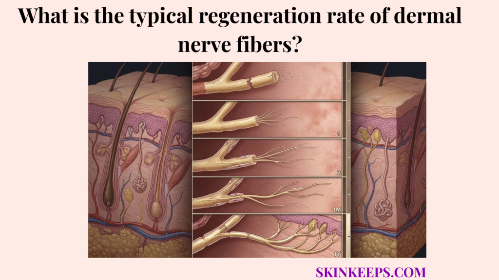 regeneration rate of dermal nerve fibers