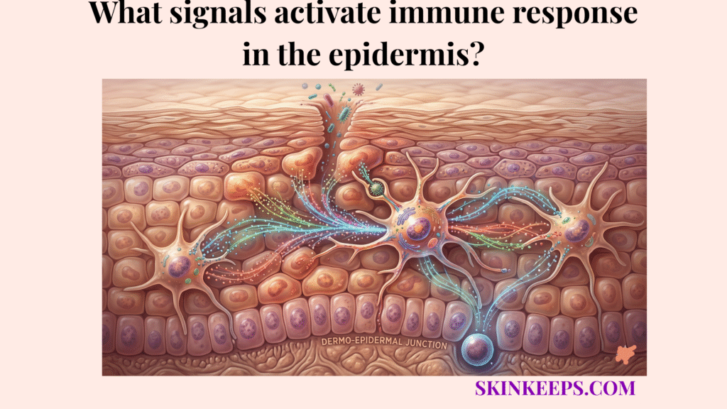 signals activate immune response in the epidermis