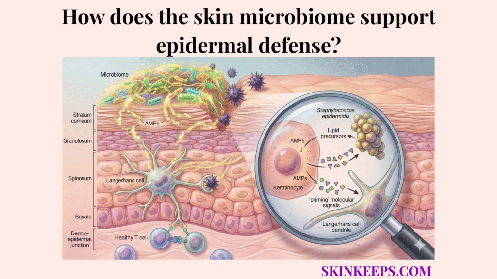 skin microbiome support epidermal defense
