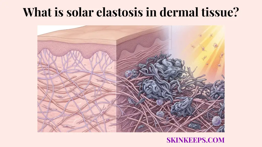 solar elastosis in dermal tissue