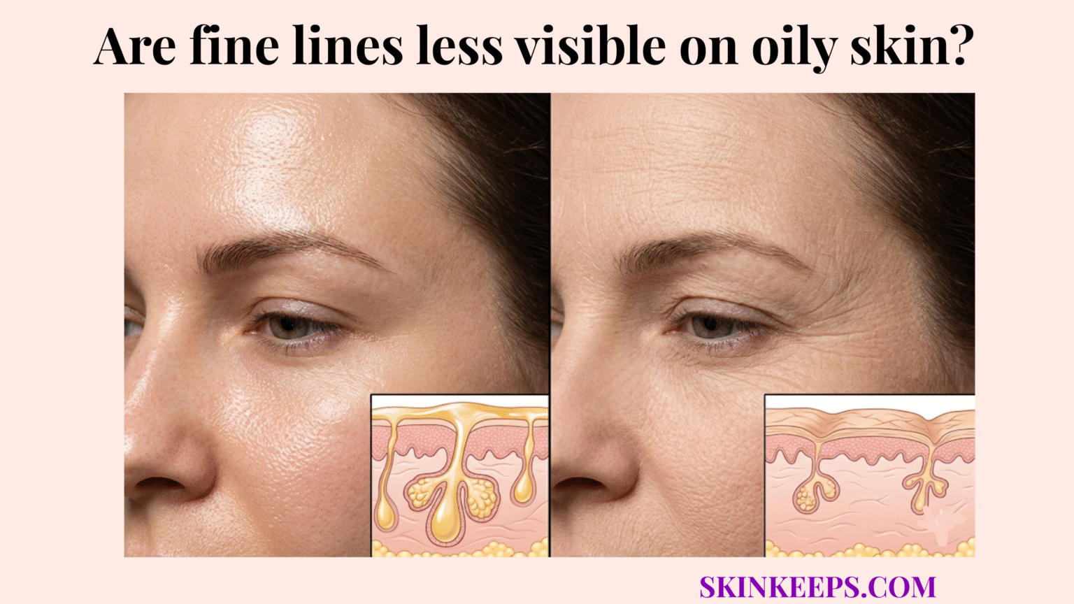 Are fine lines less visible on oily skin?