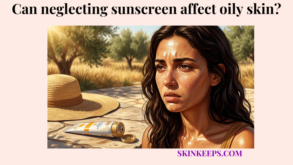 neglecting sunscreen affect oily skin