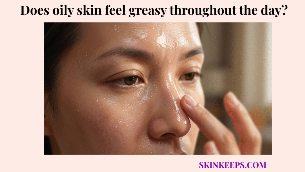 oily skin feel greasy