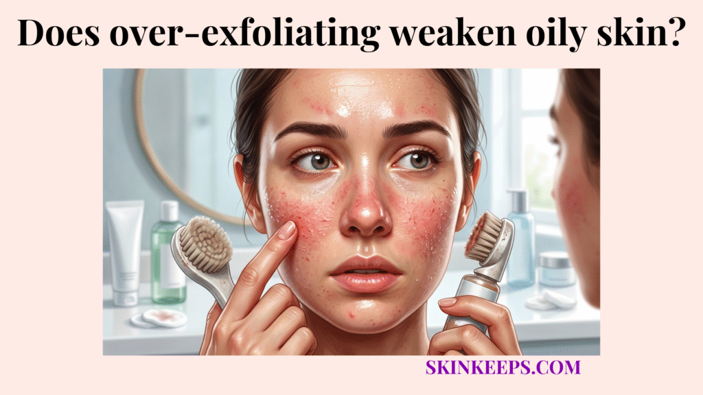 over-exfoliating weaken oily skin