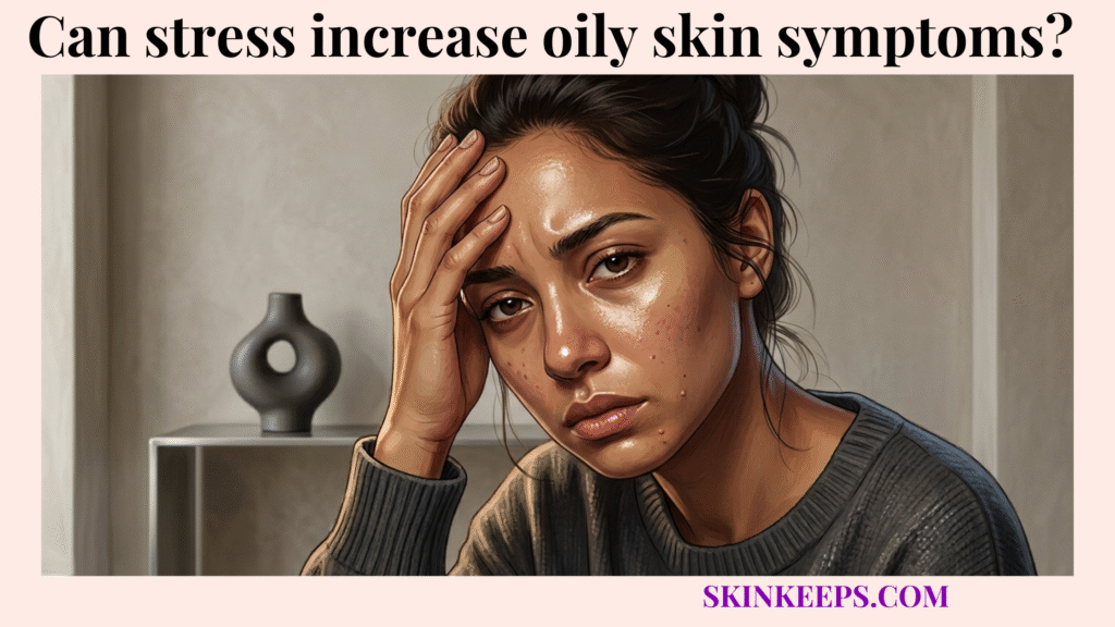 stress increase oily skin symptoms