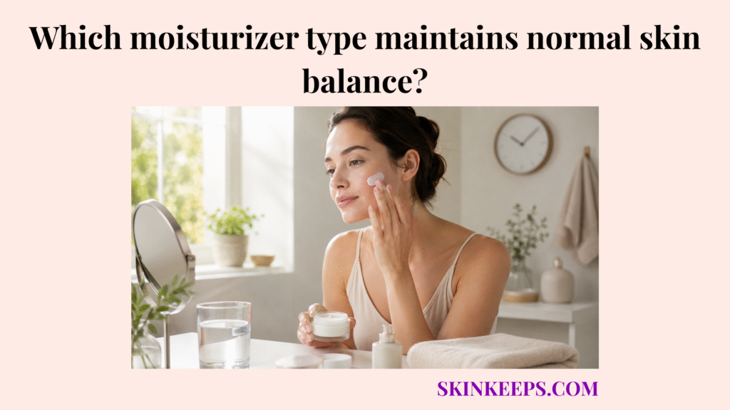 Moisturizer Type for Normal Skin Balance