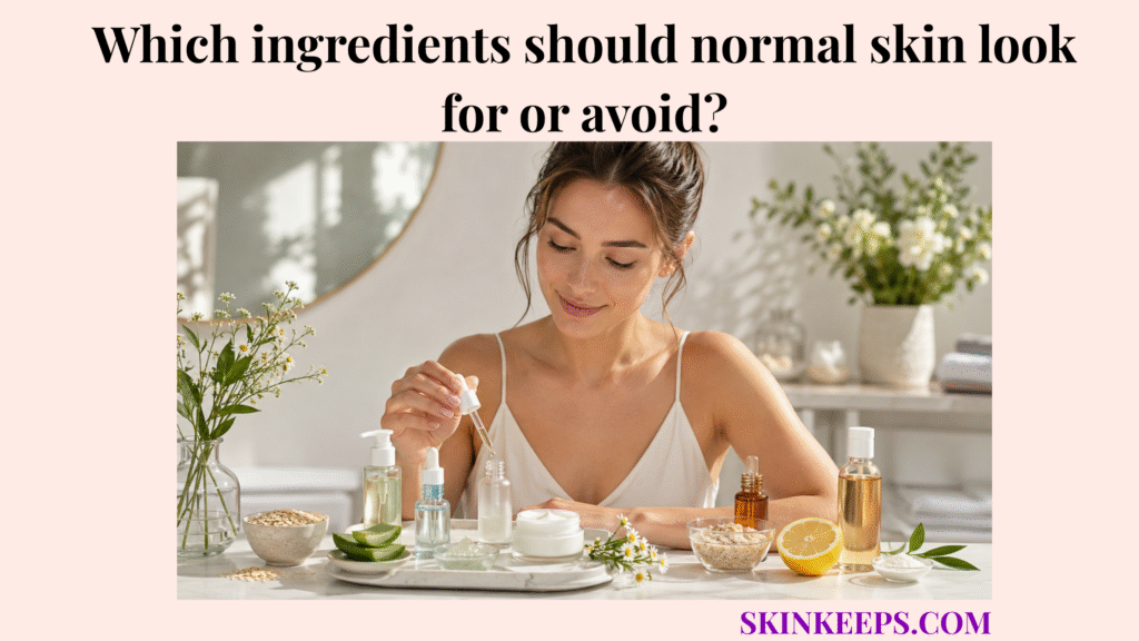ingredients should normal skin look for or avoid