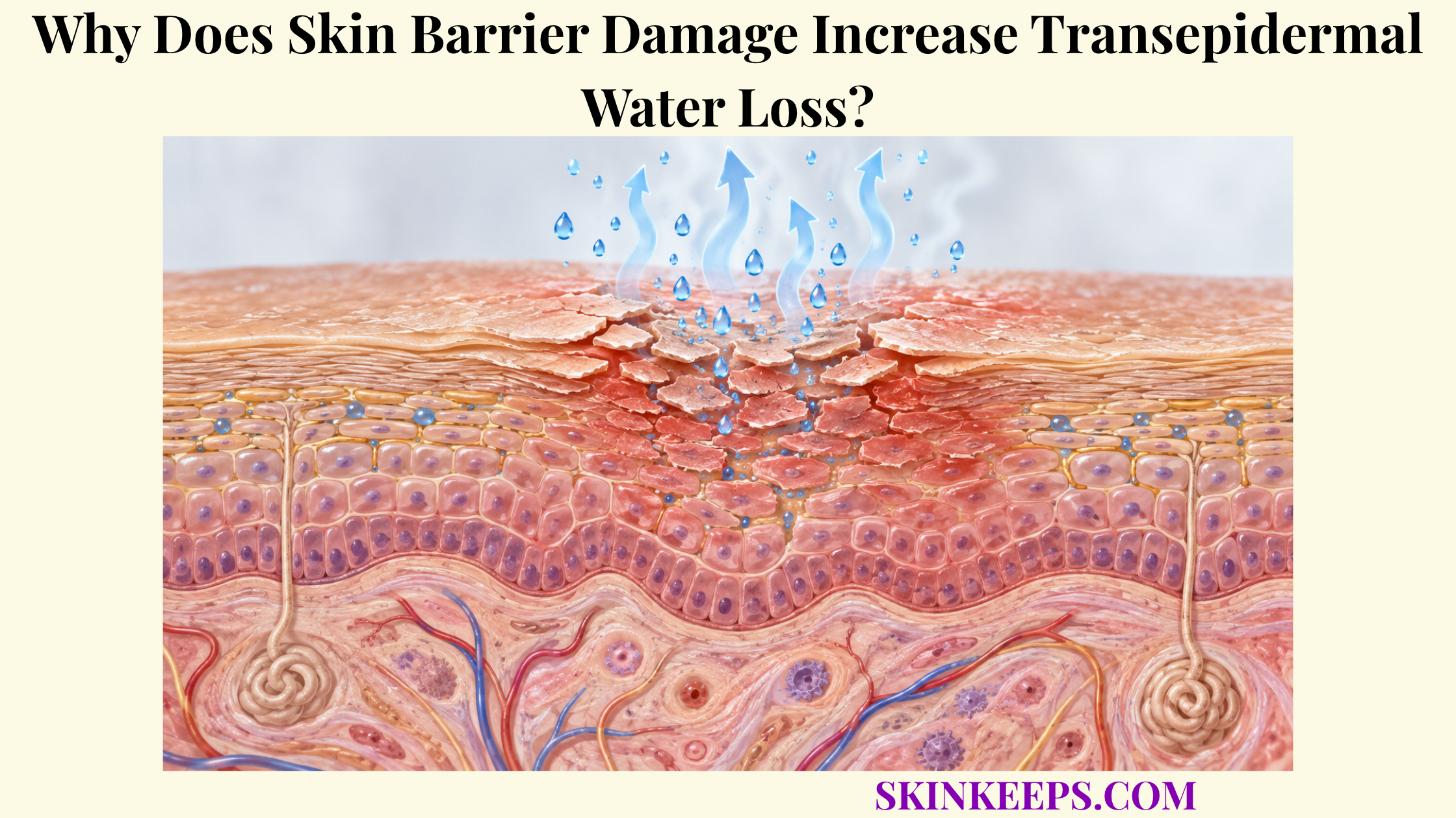 Why Does Skin Barrier Damage Increase Transepidermal Water Loss?