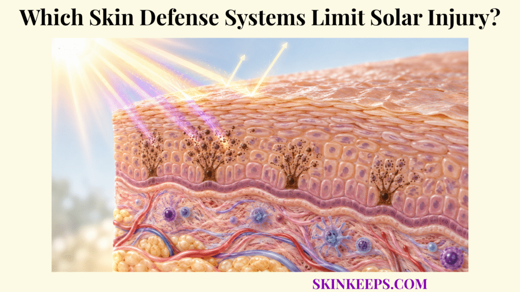 Which Skin Defense Systems Limit Solar Injury?