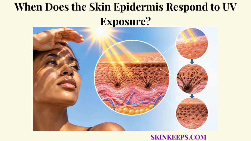 When Does the Skin Epidermis Respond to UV Exposure?