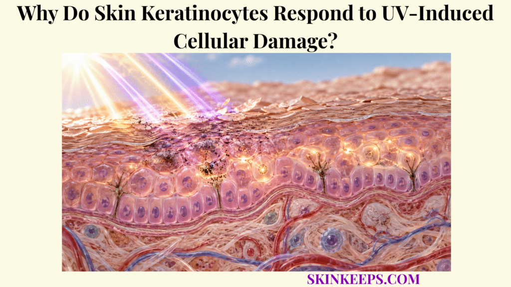 Why Do Skin Keratinocytes Respond to UV-Induced Cellular Damage?