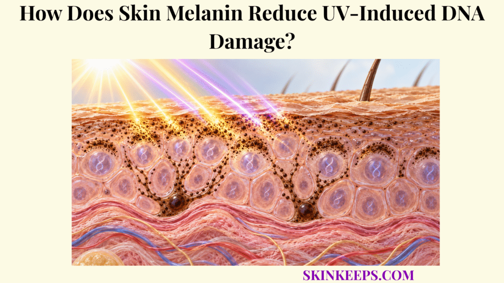 How Does Skin Melanin Reduce UV-Induced DNA Damage?